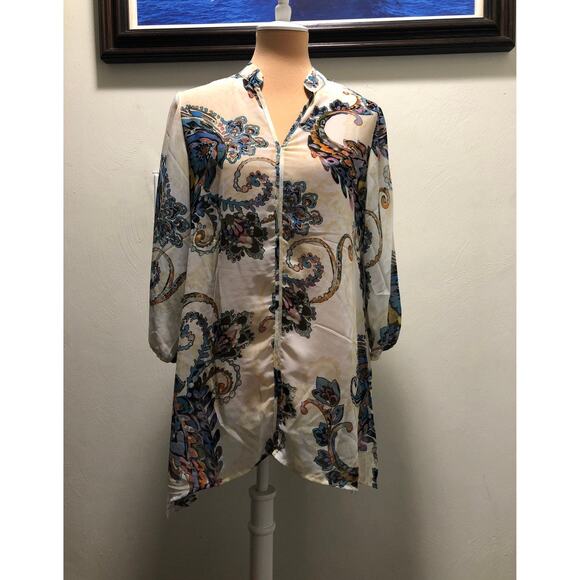 Miraclesuit Swimsuit Cover Up Paisley Sheer S Pool Beach Travel Vacation S - Picture 2 of 6